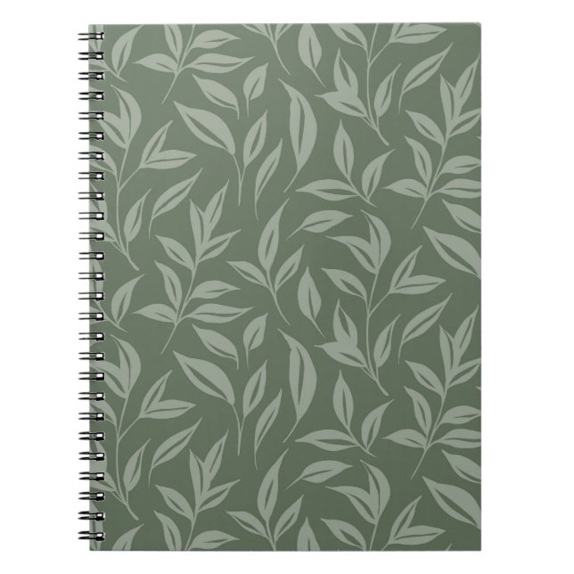 Carnet Flore vert Sage (Devant)