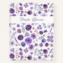 Flores pourpres - Jardin Floral motif élégant