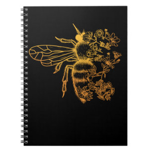 Carnet Flower Bee Lover Femmes Honey Beekeeper