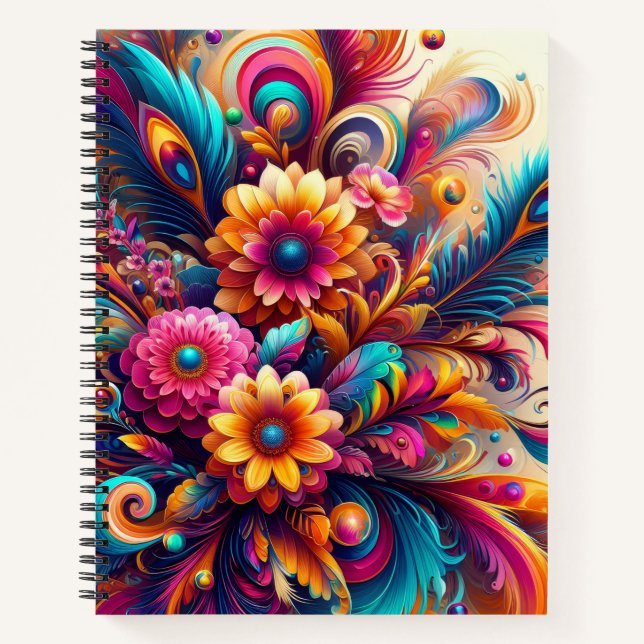 Carnet Flowers and Feathers Deluxe (Devant)