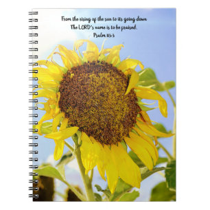 Carnet Flowers of Faith Sun Sunflower Scripture Notebook