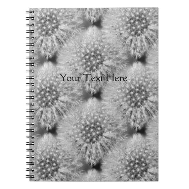 Carnet Fluffy Dandelion Flower Nature Motif (Devant)