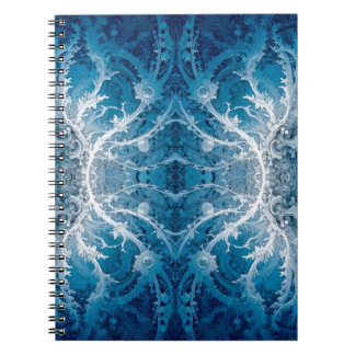 Carnet Flux cosmique sacré - Symétrie argent bleu