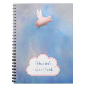 Carnet Flying Pig Customizable Note Book