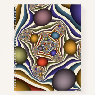 Carnet Flying Up Colorful Moderne Art Fractal Abstrait