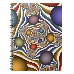 Carnet Flying Up Colorful Moderne Art Fractal Abstrait