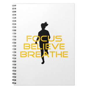 Carnet Focus Croire Respirer Jaune Courir Fitness