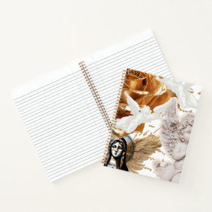 Carnet Foi Élégance Beauté Or Blanc Noir Mère Marie