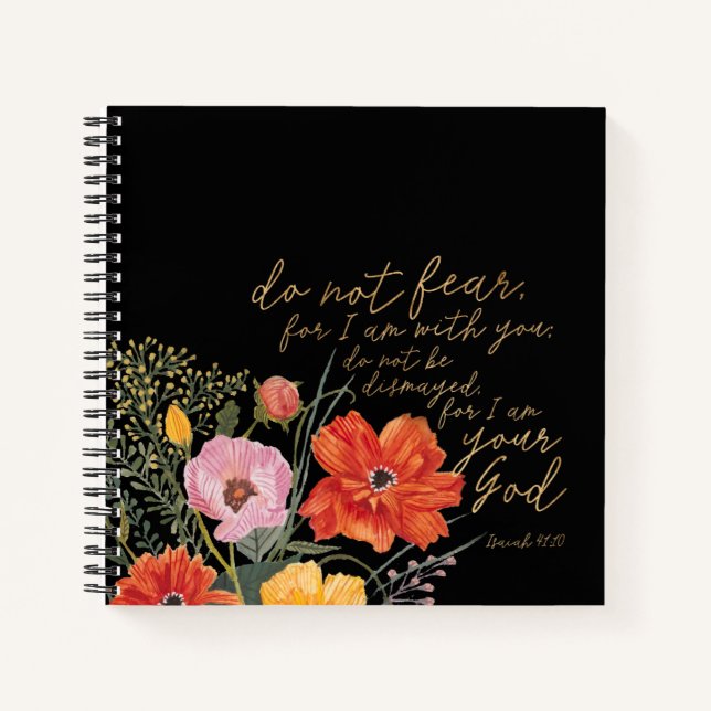 Carnet Foi Florale - Ne Craignez Pas, Car Je Suis Avec Vo (Devant)