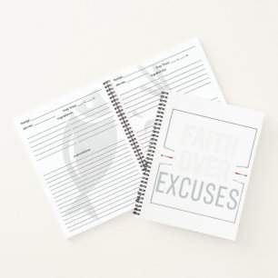 Carnet Foi Plutôt que des Excuses Motivation de Gym – Dis