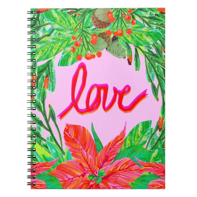 Carnet Foliage de Noël - Amour (Devant)