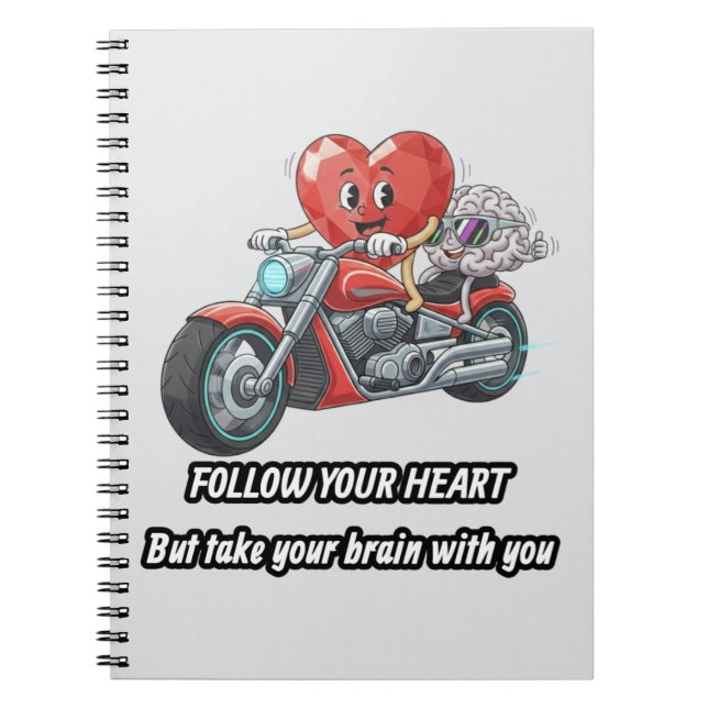 Carnet Follow your heart take your brain (Devant)