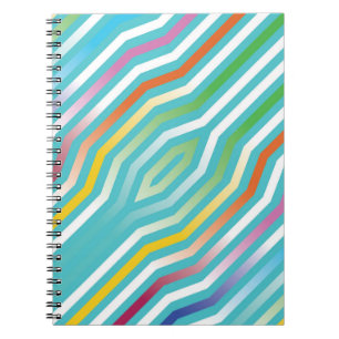 Carnet Fond de rayures diagonales symétriques 2