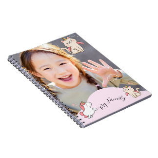 Carnet Fond rose et fille douce