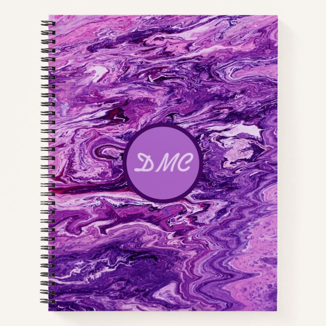 Carnet Fonte de marbre foncé Améthyste (Devant)