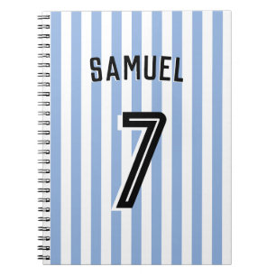 Carnet Football Boy Joueur et numéro personnalisés