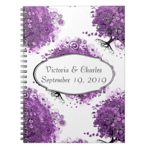 Carnet Forest Purple Heart Leaf Tree Wedding