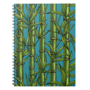 Carnet Forêt de bambou sur bleu