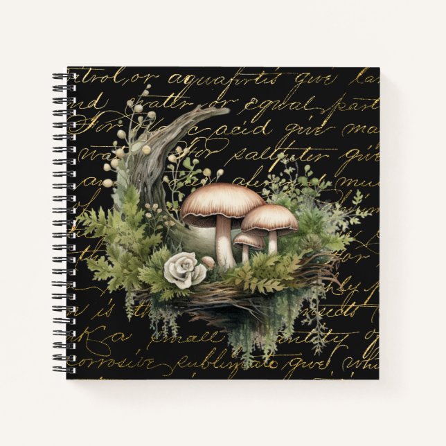 Carnet Forêt de champignons enchantée (Devant)