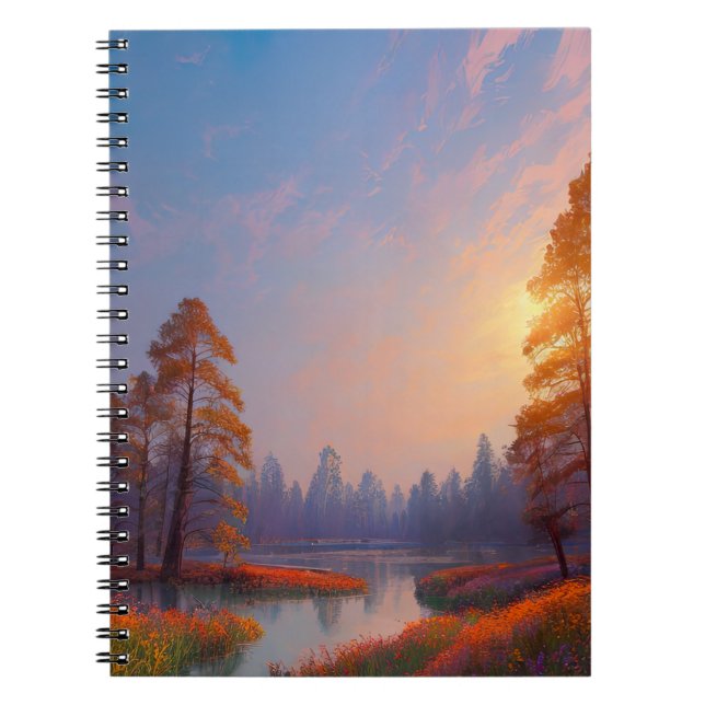 Carnet Forêt de pins marécageuse Aglow dans le soleil de  (Devant)