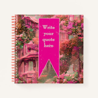 Carnet Forêt Rose Abstraite Personnalisée 