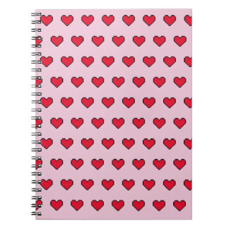 Carnet Forme de coeur mignonne pixélisée
