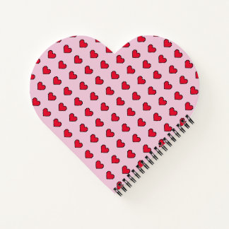 Carnet Forme de coeur mignonne pixélisée
