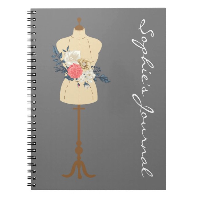 Carnet Forme de robe mignonne à couture Vintage (Devant)