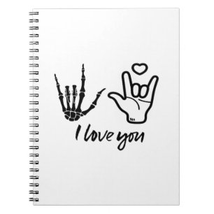 Carnet Forme des mains - Squelette Mains du coeur