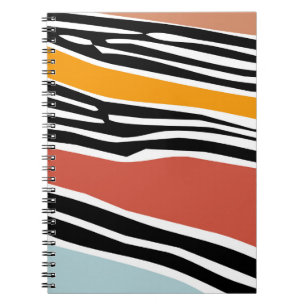 Carnet Formes abstraites colorées avec design d'impressio