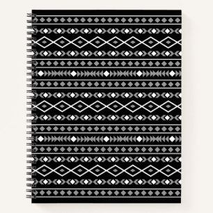 Carnet Formes Aztec Motif gris noir