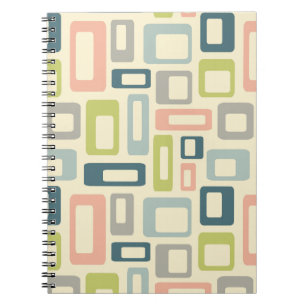 Carnet Formes colorées de style mi-siècle