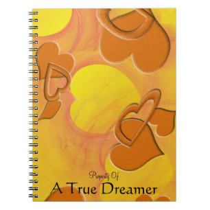 Carnet Formes de flottement solides creuses oranges Girly