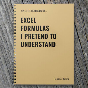 Carnet Formules Excel que je prétends comprendre