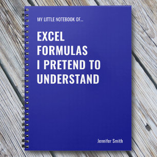 Carnet Formules Excel que je prétends comprendre