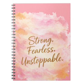 Carnet Fort, Sans Peur Et Inarrêtable Inspirant