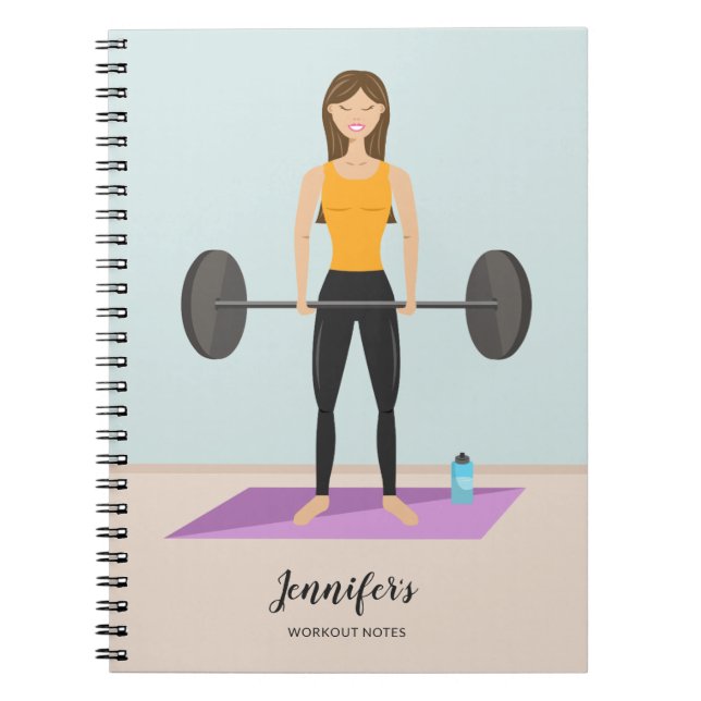 Carnet Forte forme d'entraînement de la fille Dessin (Devant)