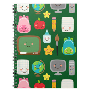 Carnet Fournitures de classe Kawaii de rentrée scolaire m