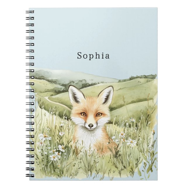 Carnet Fox Daisy Flowers (Devant)