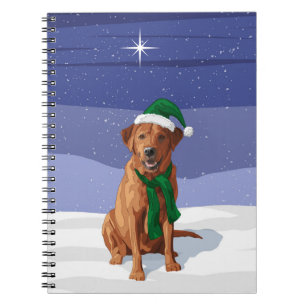 Carnet Fox Red Labrador Retriever Chien de Noël
