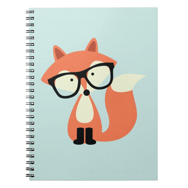 Carnet Fox rouge de hippie mignon (Devant)