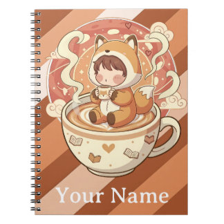 Carnet Fox's Cozy Read Study Spiral Notebook