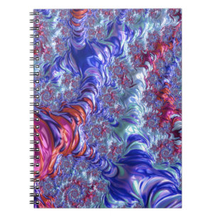 Carnet Fractale numérique abstrait coloré trippy groovy