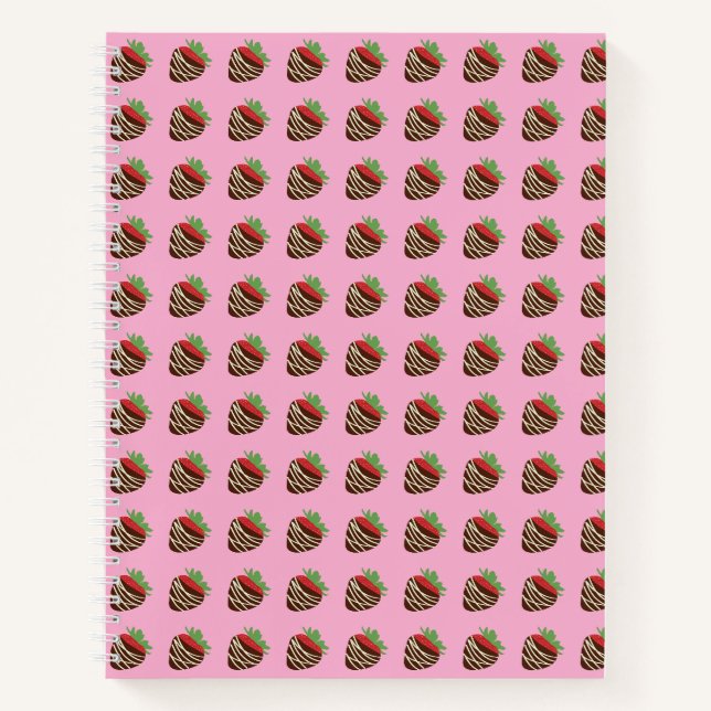 Carnet Fraise enrobée de chocolat (Devant)