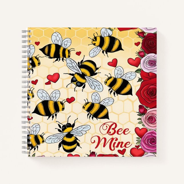 Carnet Frame d'amour Floral de la mine d'abeilles (Devant)