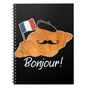 Carnet Français Croissant Lover France Drapeau Francophil