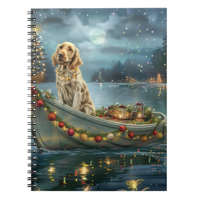 Carnet Français Setter Christmas Festive Voyage (Devant)