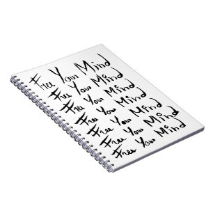 Carnet FREE your MIND!  Motivational calligraphy quote