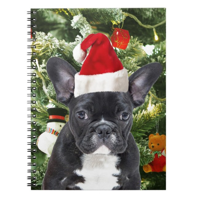Carnet French Bulldog Arbre de Noël Ornements Snowman (Devant)