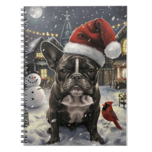 Carnet French Bulldog Winter Wonderland Christmas Joie